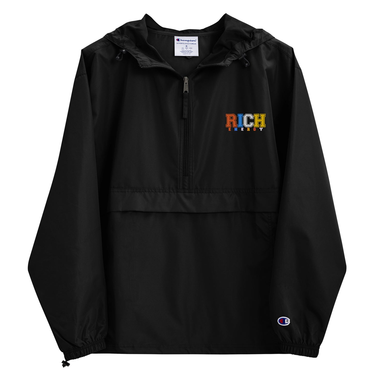 Color Rich Embroidered Champion Packable Jacket