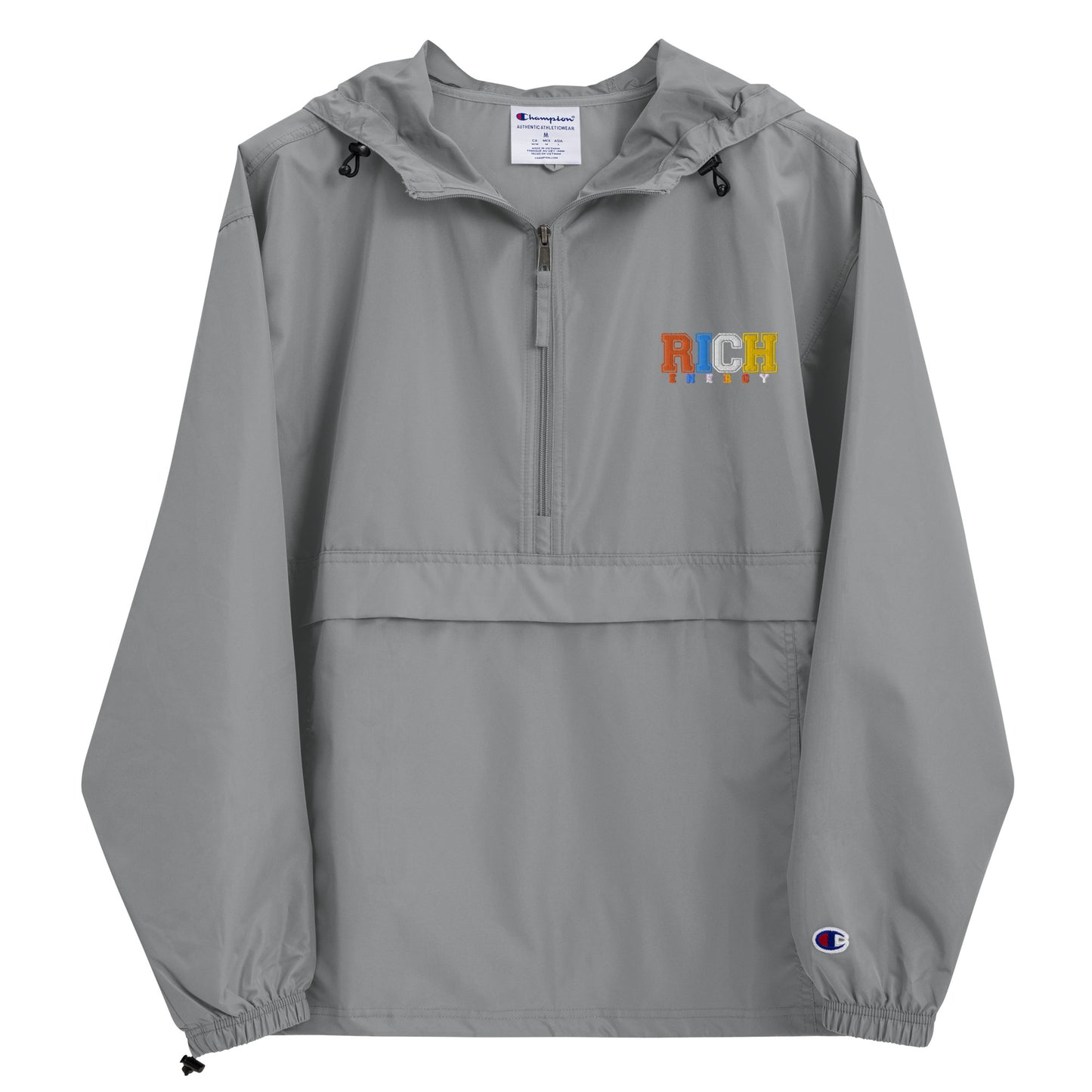 Color Rich Embroidered Champion Packable Jacket