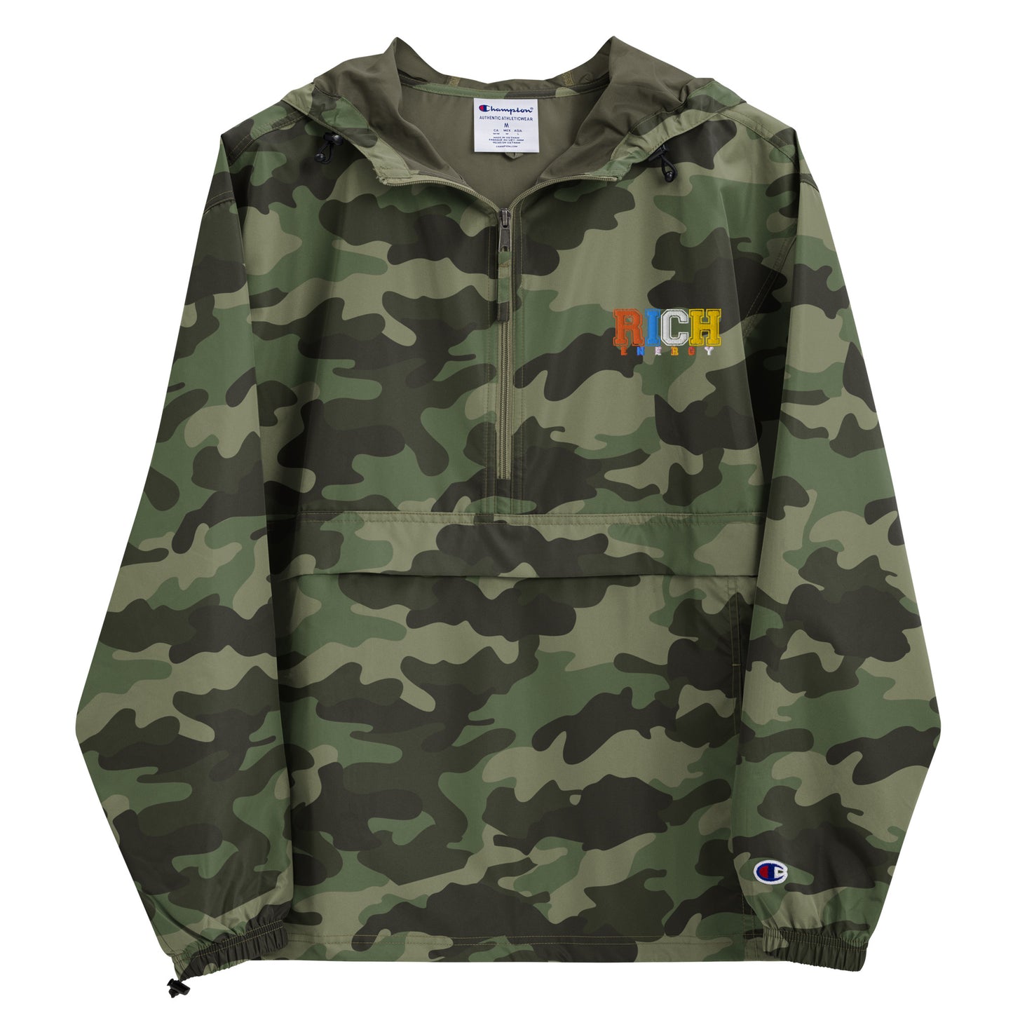 Color Rich Embroidered Champion Packable Jacket