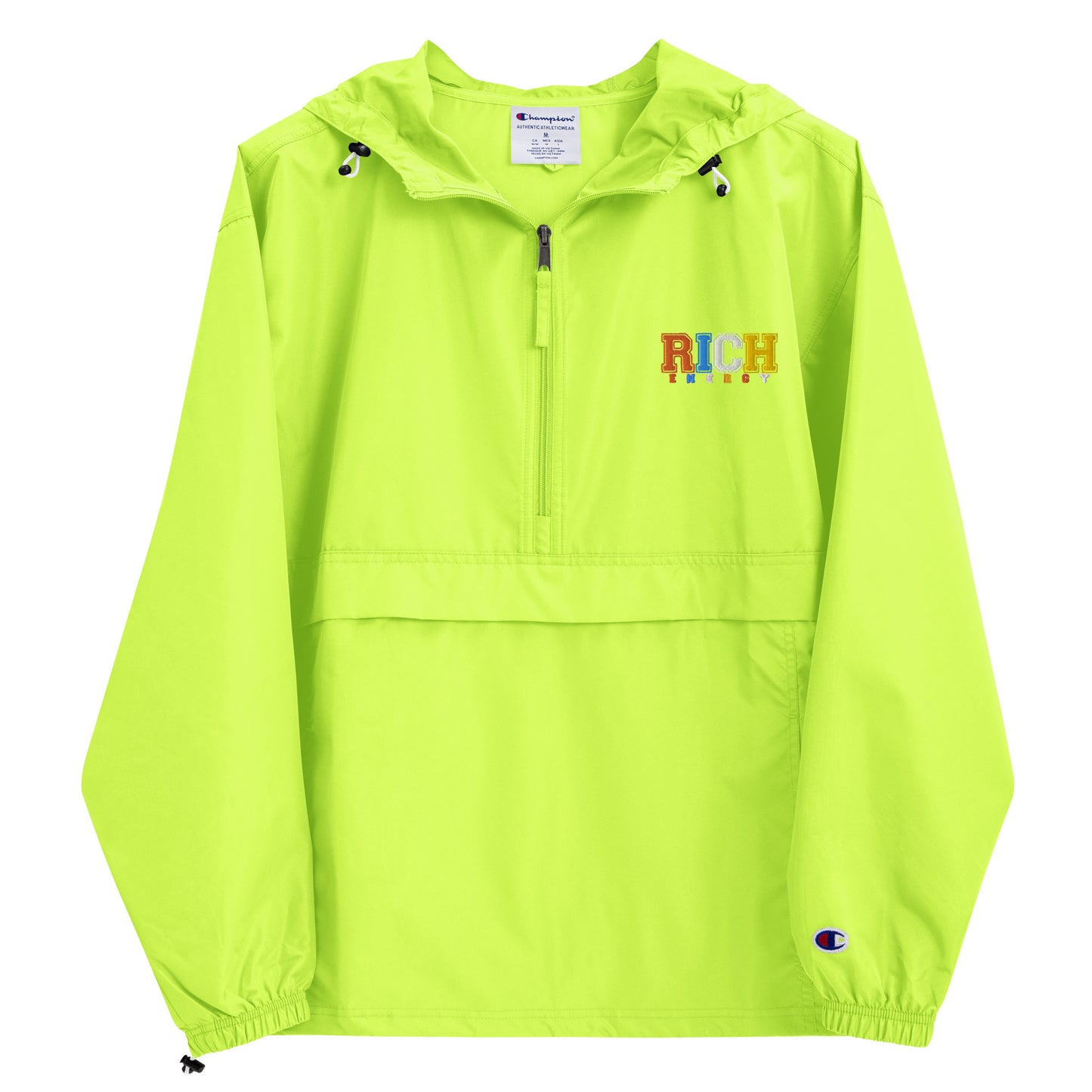 Color Rich Embroidered Champion Packable Jacket