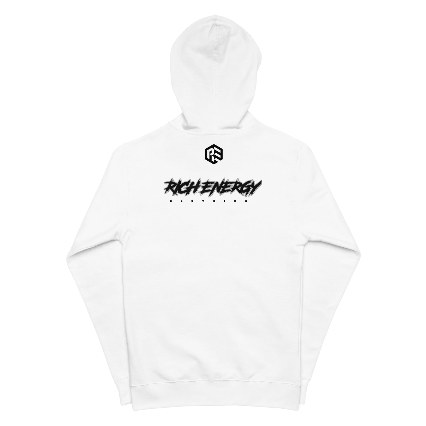 Black OG Embroidered Unisex fleece zip up hoodie