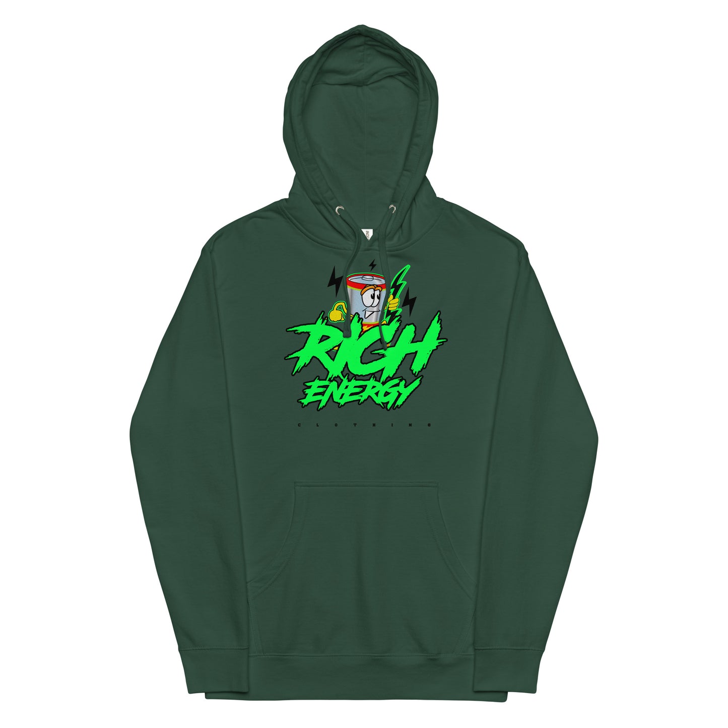 Big Rich Energy Green Unisex midweight hoodie