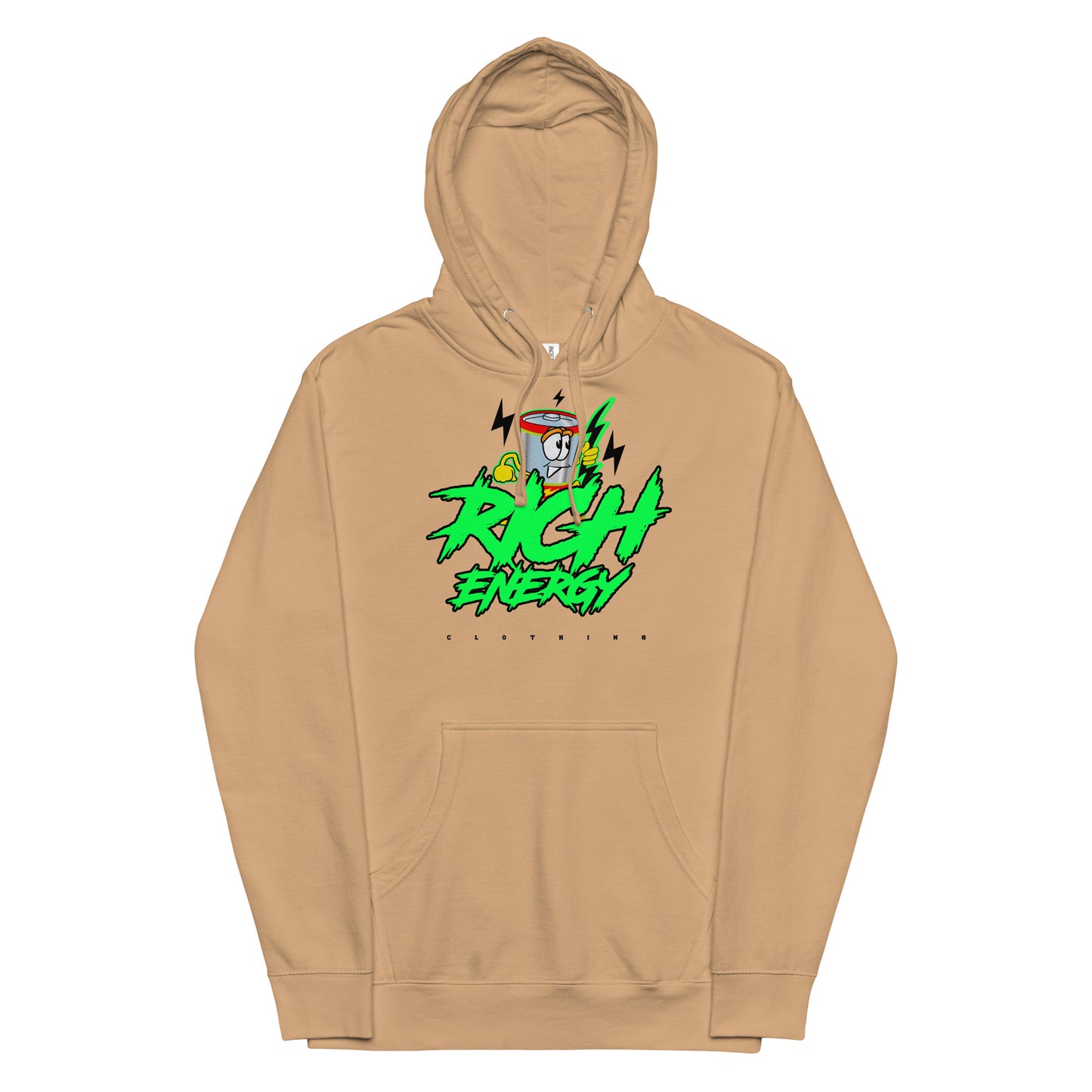 Big Rich Energy Green Unisex midweight hoodie