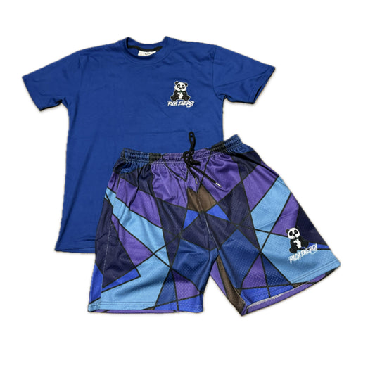****Blurple Panda Power Short Set